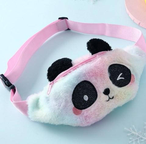 

Сумка на пояс панда разноцветная подмигивает, Разные цвета