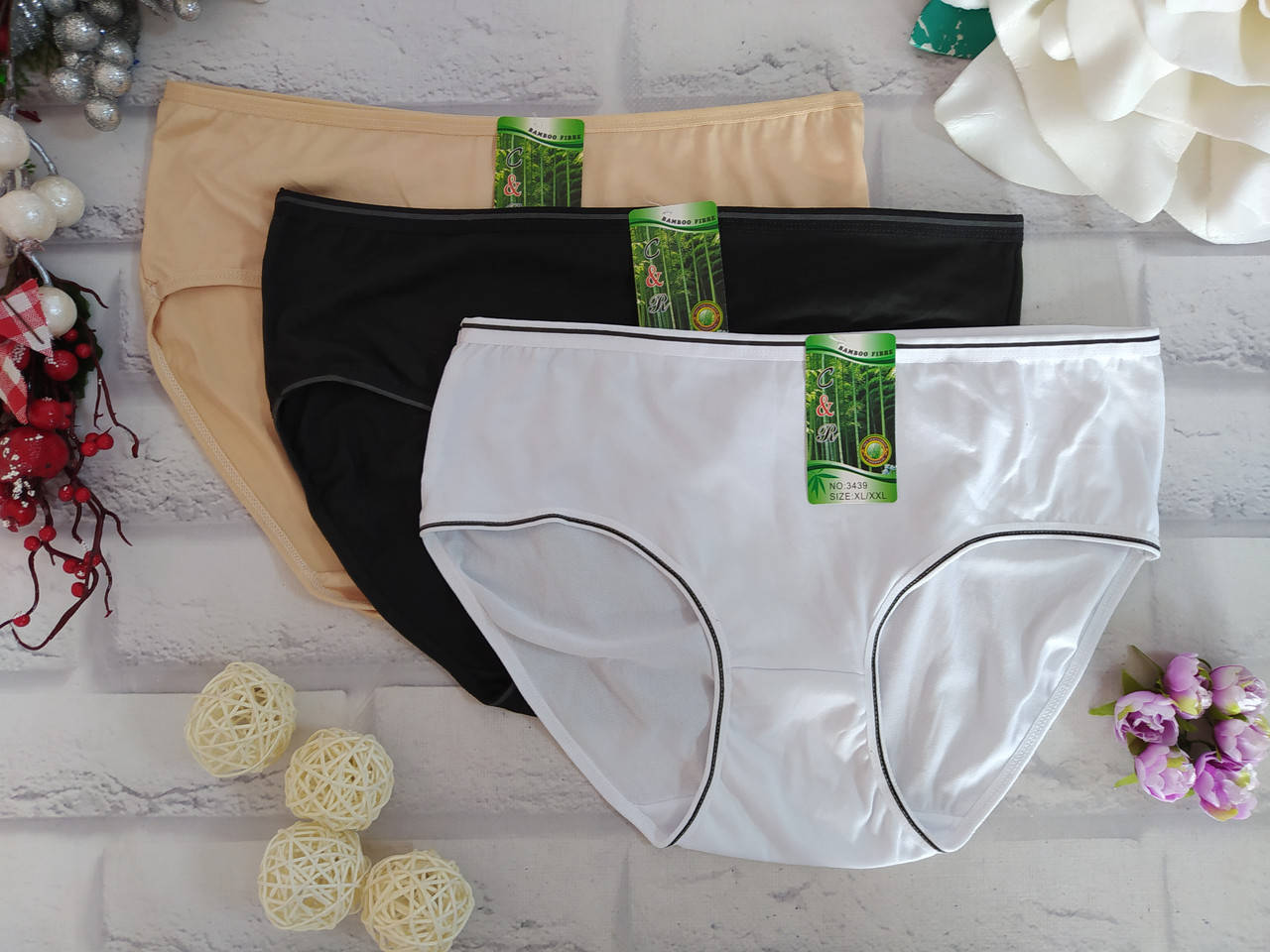 

Трусики женские XL/2XL (р. 50-52) бамбук C&R SK-3439, Разные цвета