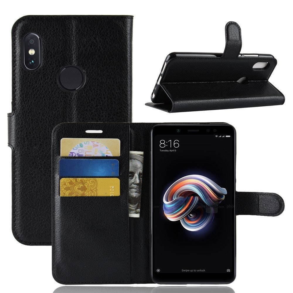 

Чехол-книжка Litchie Wallet для Xiaomi Redmi Note 5 Черный