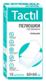 

Одноразовые пеленки впитывающие Tactill 60x60 30 шт