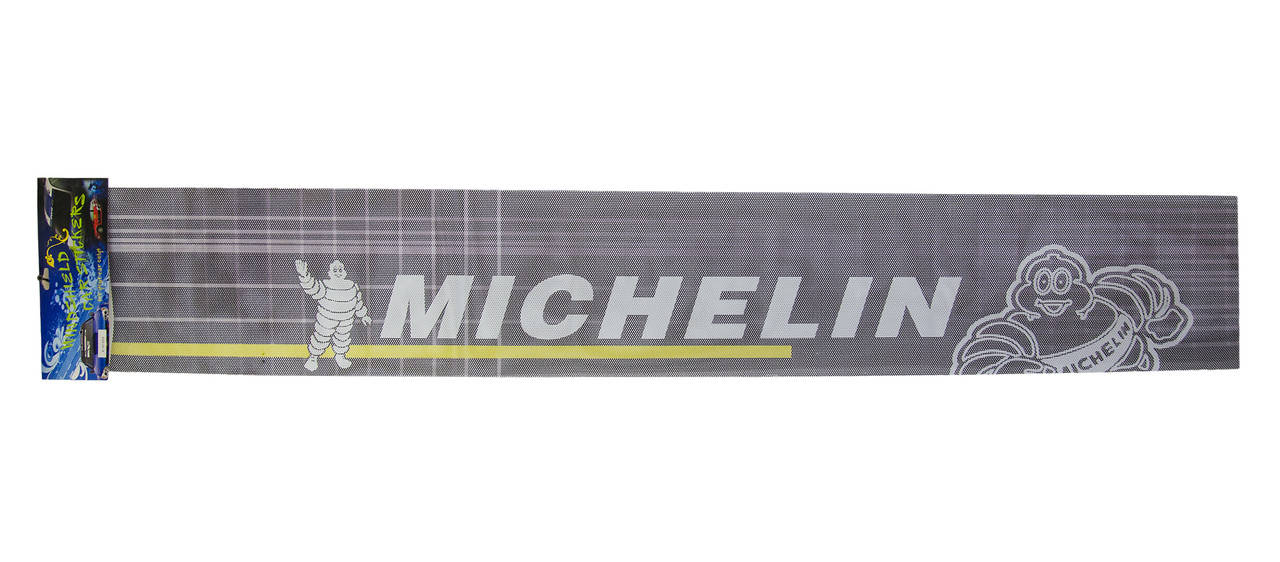 

Наклейка автомобильная MICHELIN на лобовое или заднее стекло 135x20 см, Серый