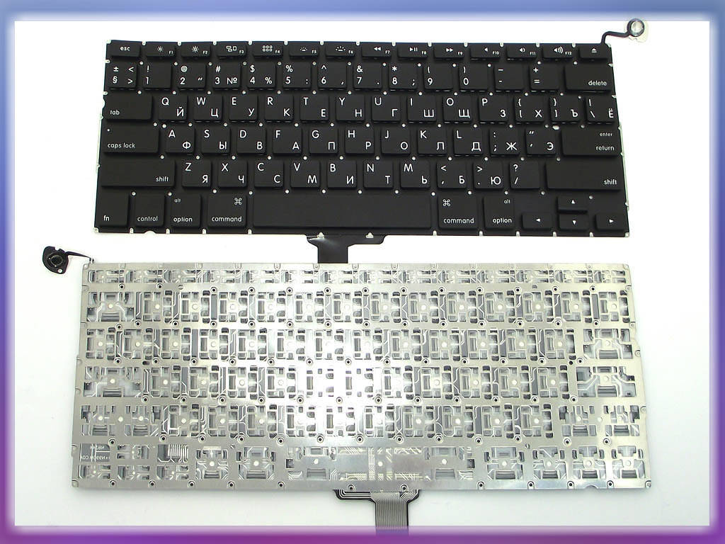 

Клавиатура для APPLE A1278 Macbook Pro MB467 13.3" (RU, Small Enter), Черный