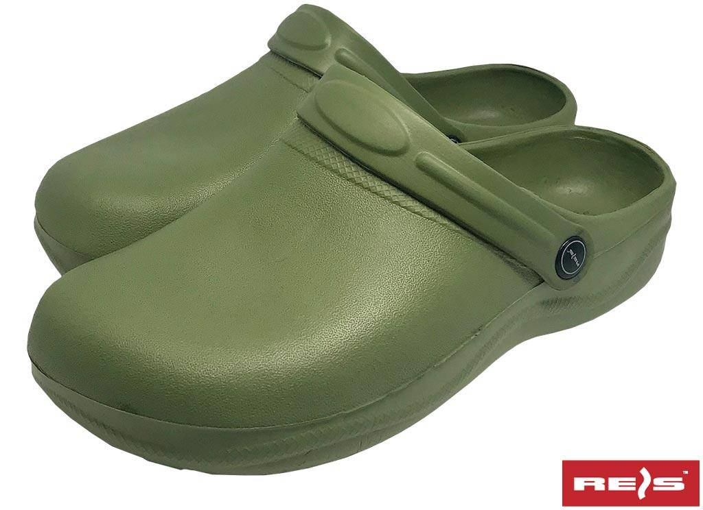 

Шлепанцы рабочие оливковые резиновые REIS BCLAB O, Оливковый