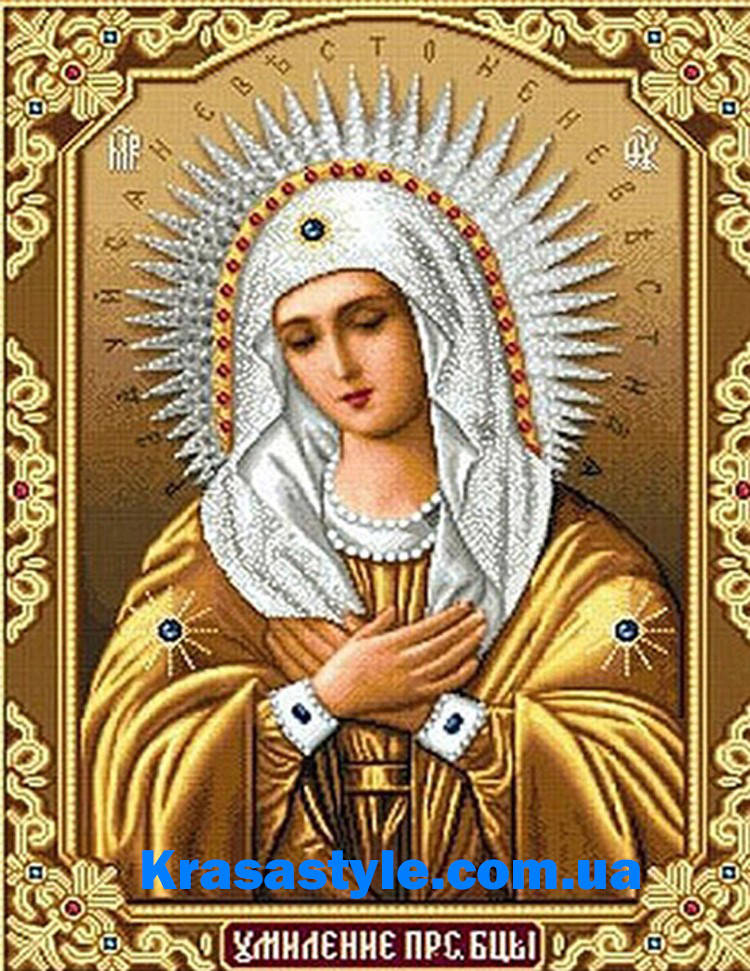 

Алмазная вышивка - икона дева Мария