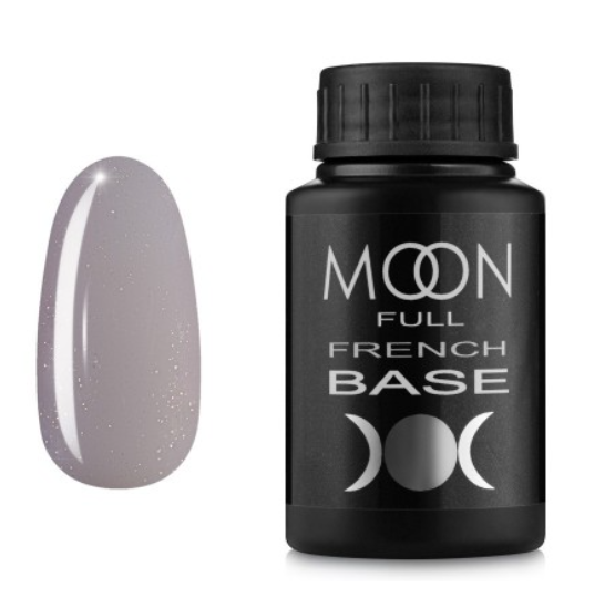 

MOON FULL Baza French №17 - база для гель лака, 30 мл. (серый с мелким Шиммер)