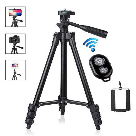 

Штатив тренога телескопический для фотокамеры и телефона трипод TRIPOD 3120 А Черный