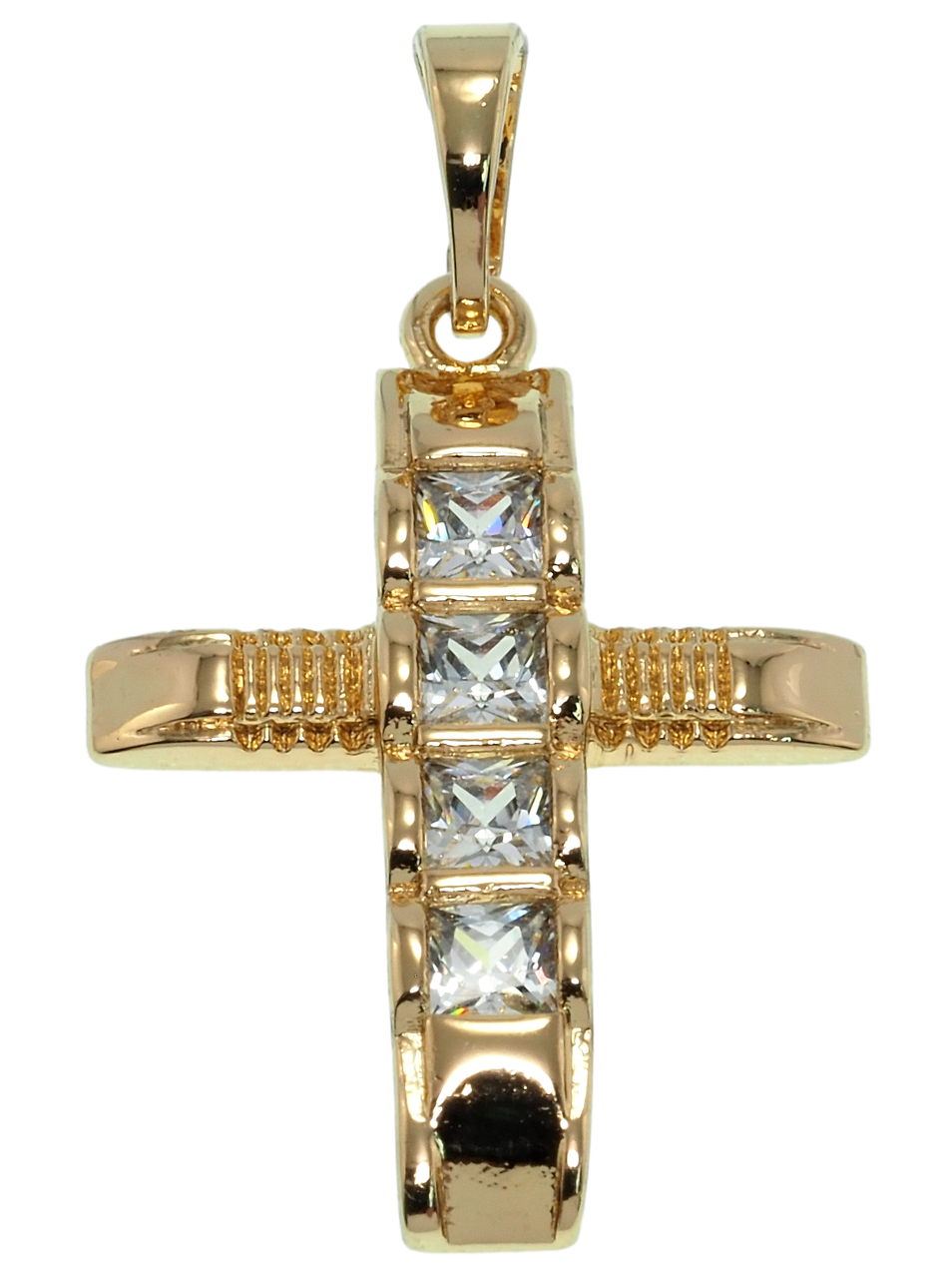 

Кулон Xuping Позолота 18K "Декоративный Крест с фианитами" для цепочки до 5мм