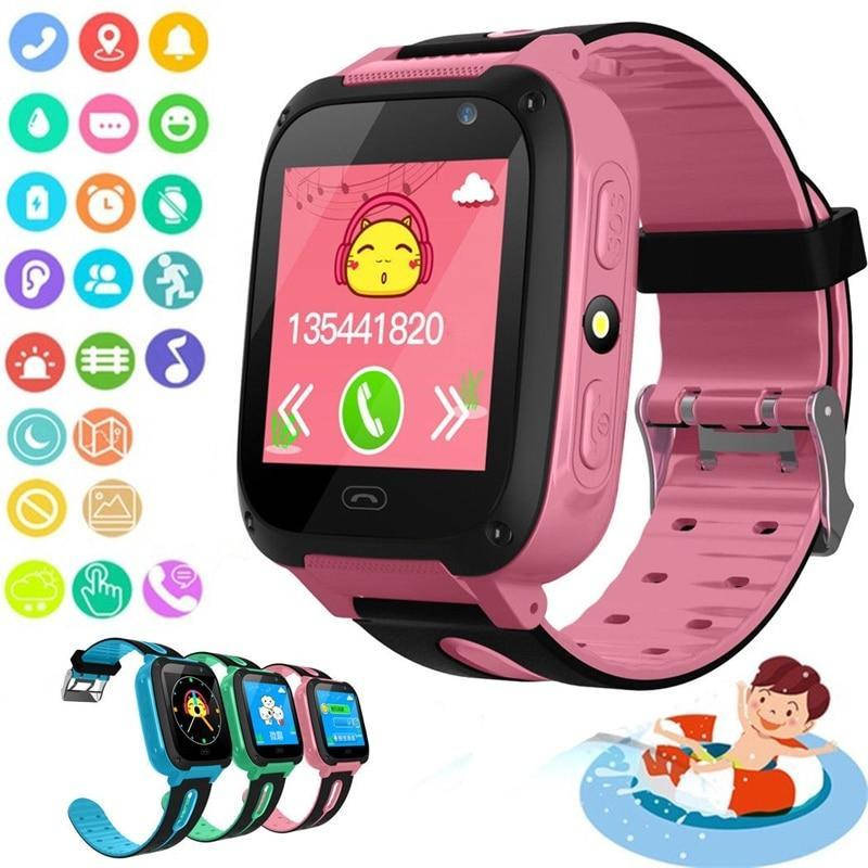 

Детские Смарт часы с GPS S4 Розовые Smart Baby Watch Смарт часы детские