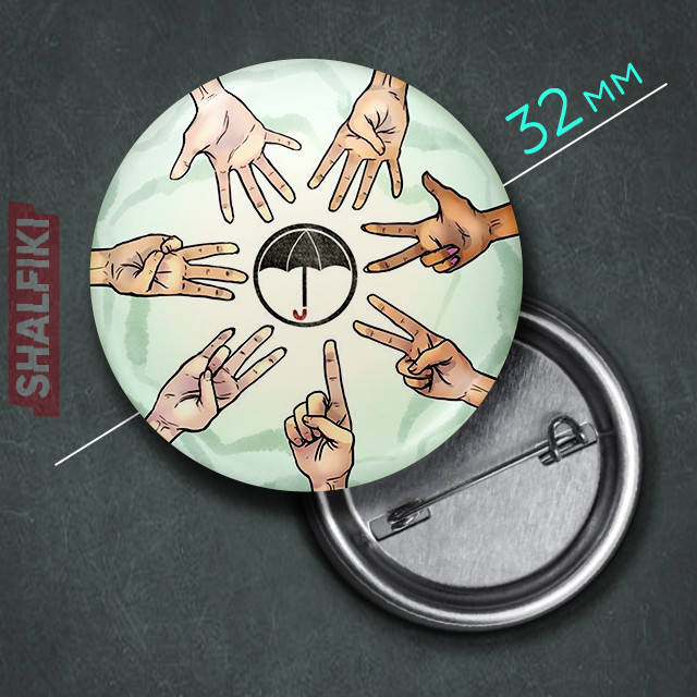 

"Академія Амбрелла / Umbrella Academy" значок круглый на булавке Ø32 мм