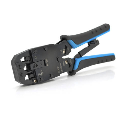 

Инструмент Merlion HT-2008R с храповиком для обжимки RJ-45 (8P8C) и RJ-12/11 (6P6C), 4P/6P/8P