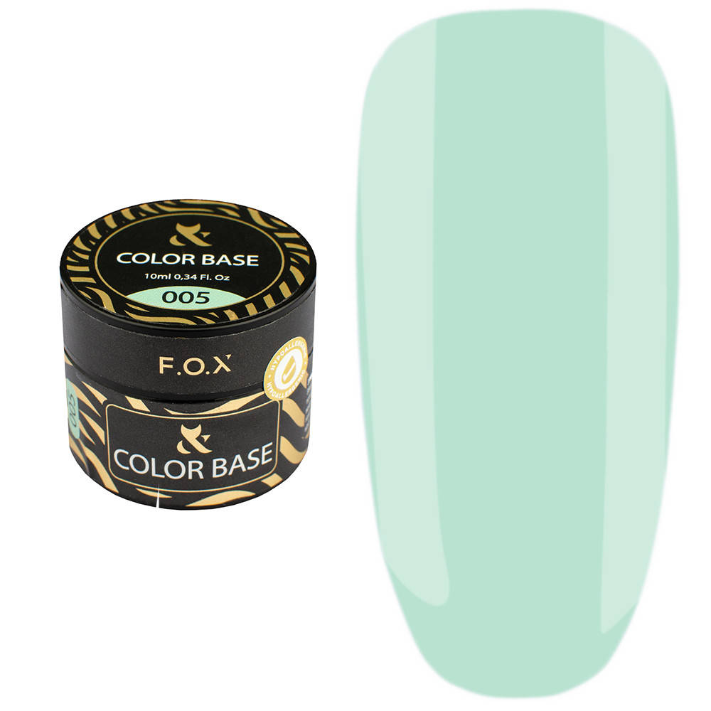 

Цветная база F.O.X Color Base 10 мл №005 нежно-бирюзовая