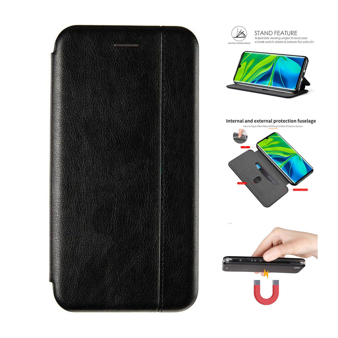 

Чехол книжка Gelius для Xiaomi Redmi Note 8 Pro Black (ксиоми редми нот 8 про черная), Черный