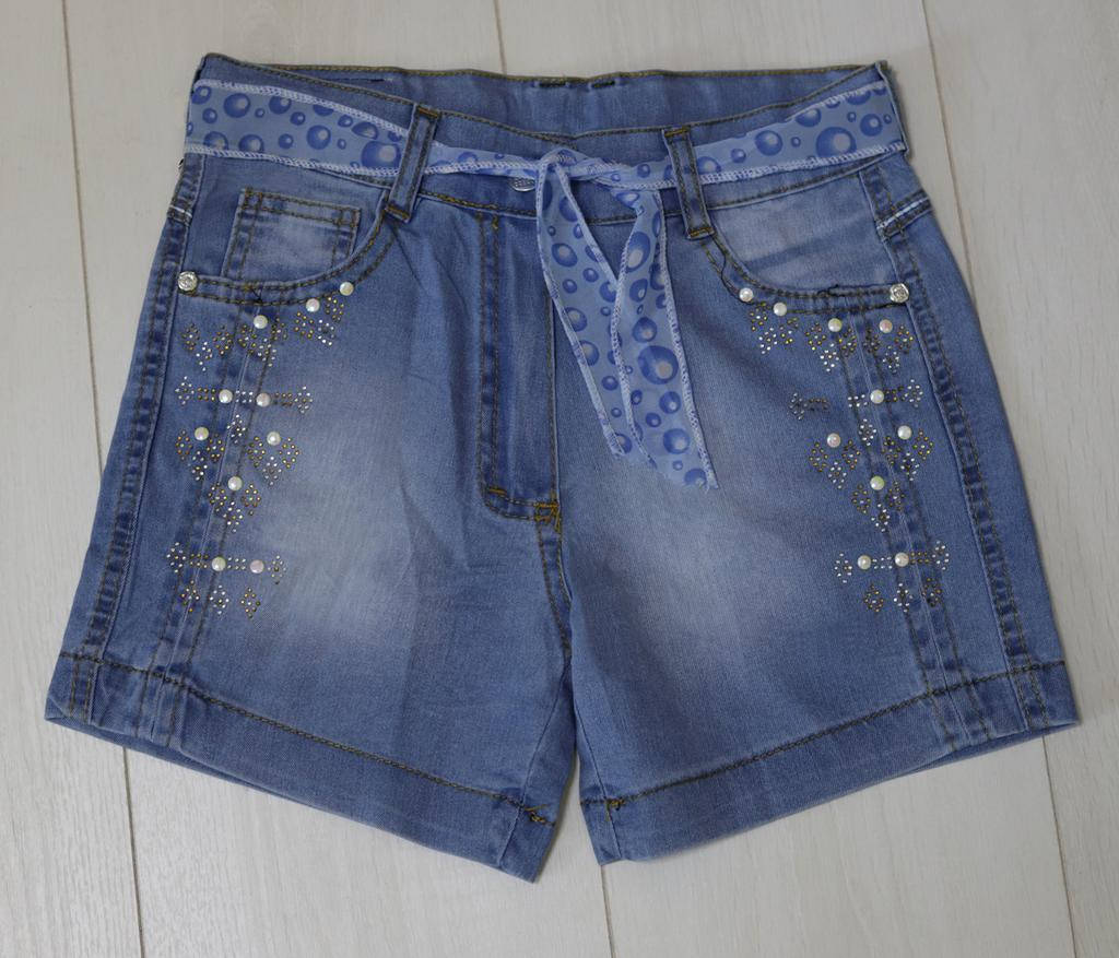 

Шорты для девочки джинсовые, LCP (размер 11(146)), Голубой