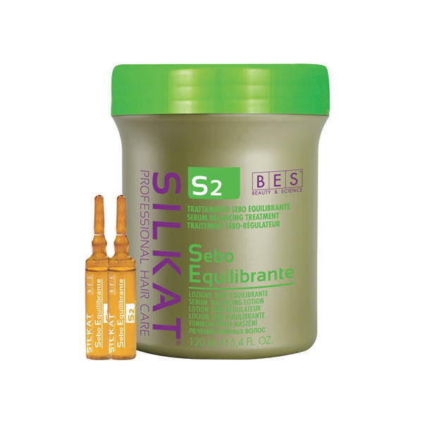 

Лосьон для жирных волос S2 12*10 мл Silkat Protein BES .