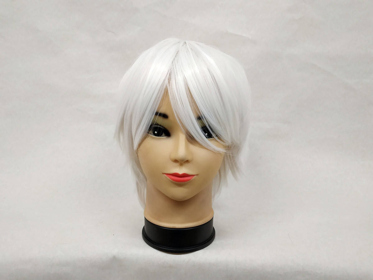 

Парик женский белый короткий аниме косплей cosplay