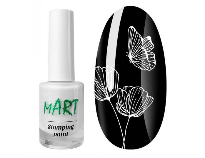 

Краска для стемпинга 11 мл Белая, Белый