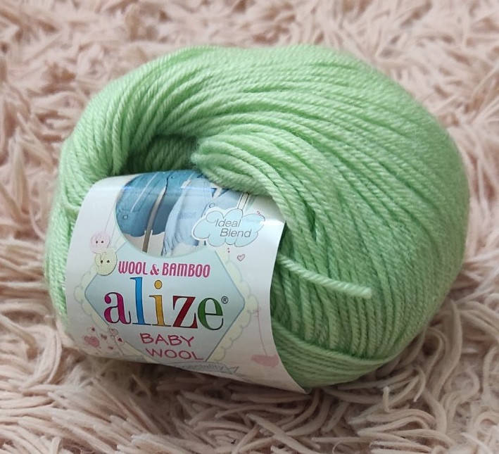 

Пряжа Alize BABY WOOL, алізе бебі вул 41, Кремовый