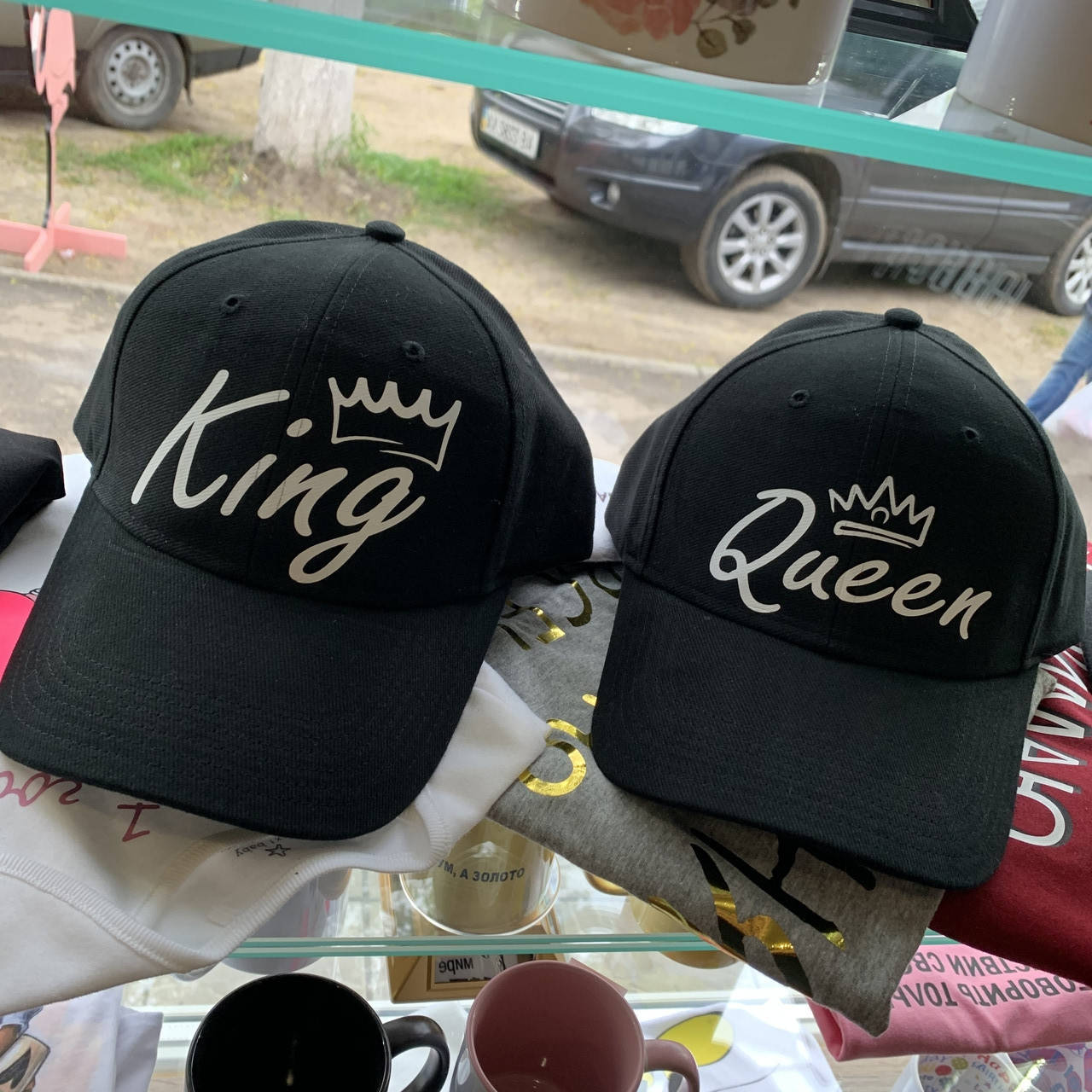 

Кепка Бейсболка с Принтом с Надписью King Queen