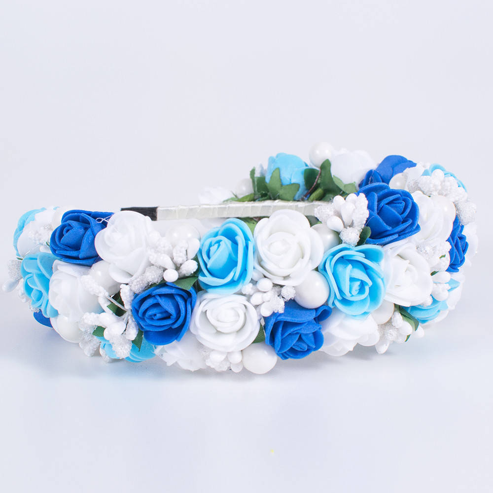 

Украинский веночек-обруч для волос Moderika Голубая Нежность