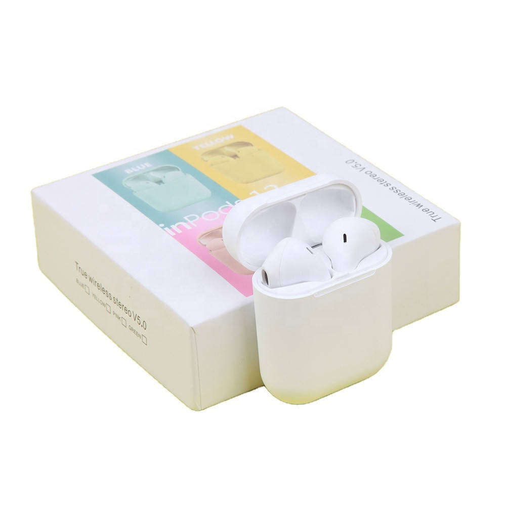 

Беспроводные сенсорные белые наушники inPods 12 simple TWS блютуз гарнитура