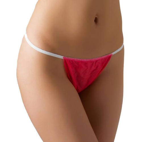 

Трусики-стринги одноразовые Doily (Дойли) в пакете, малиновый, 50 шт, 40 м/г2