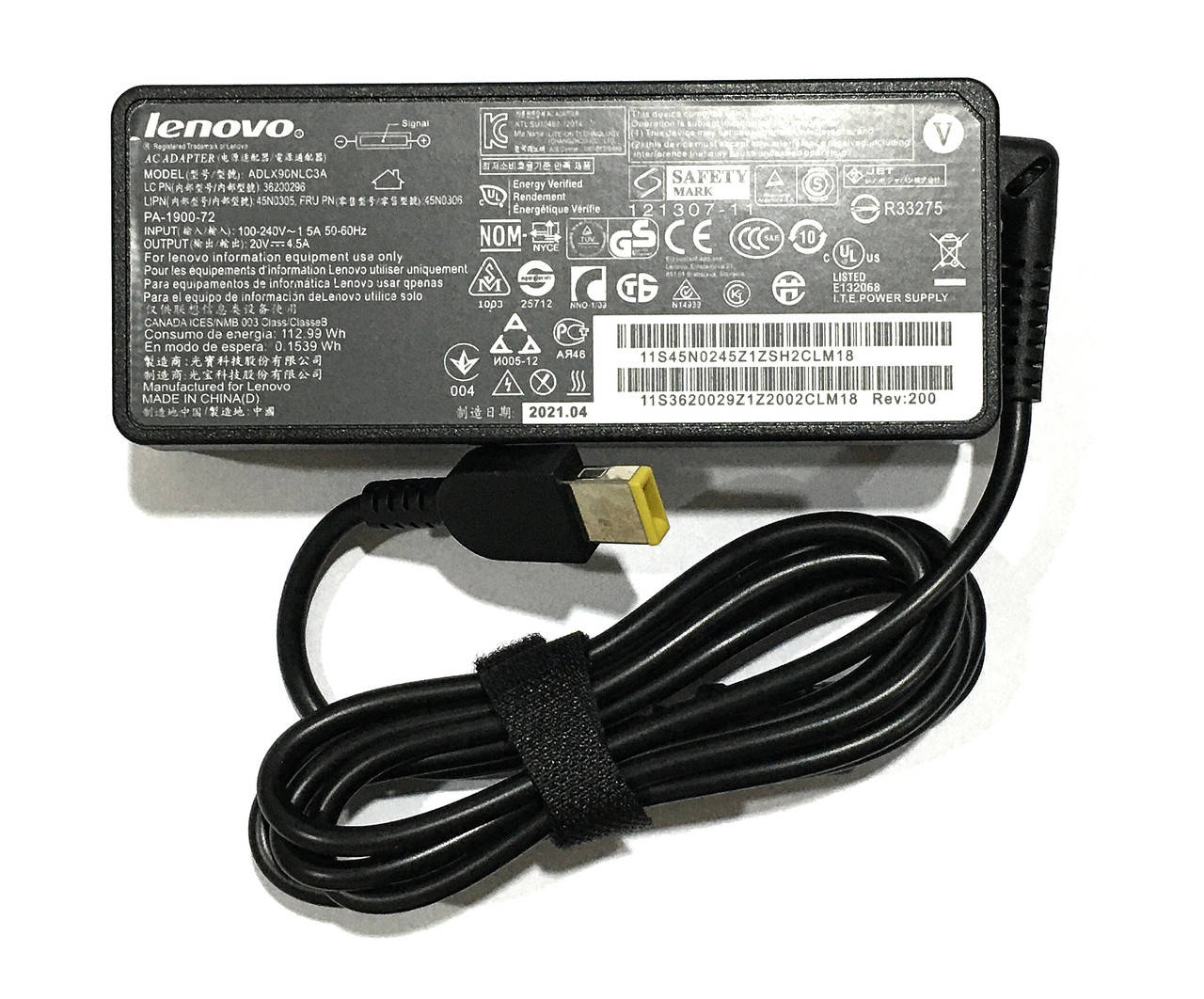 

Блок питания для ноутбука Lenovo 20V 4.5A 90W (DC Square USB+PIN)