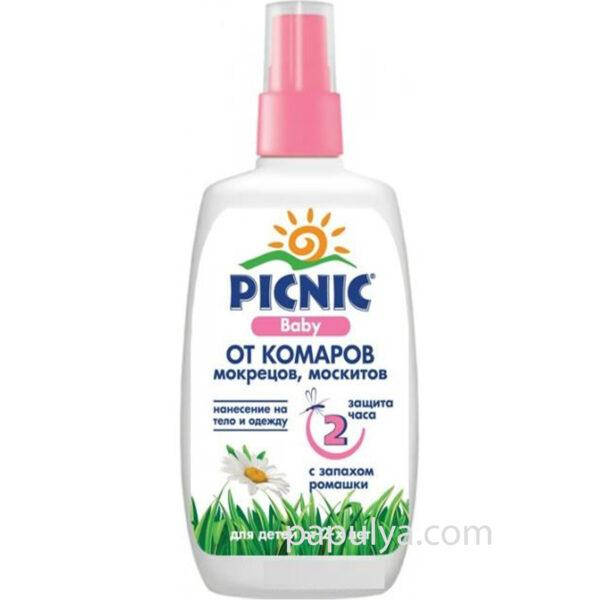 

Детский лосьон от комаров Picnic Baby 100 мл (нанесение на тело и одежду)
