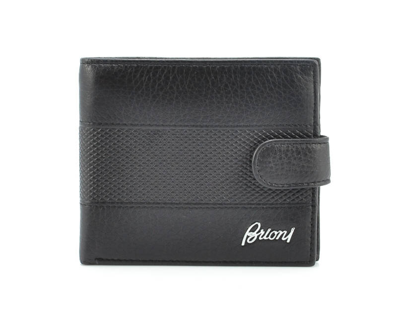

Кожаный мужской кошелек Brioni 91004, Черный
