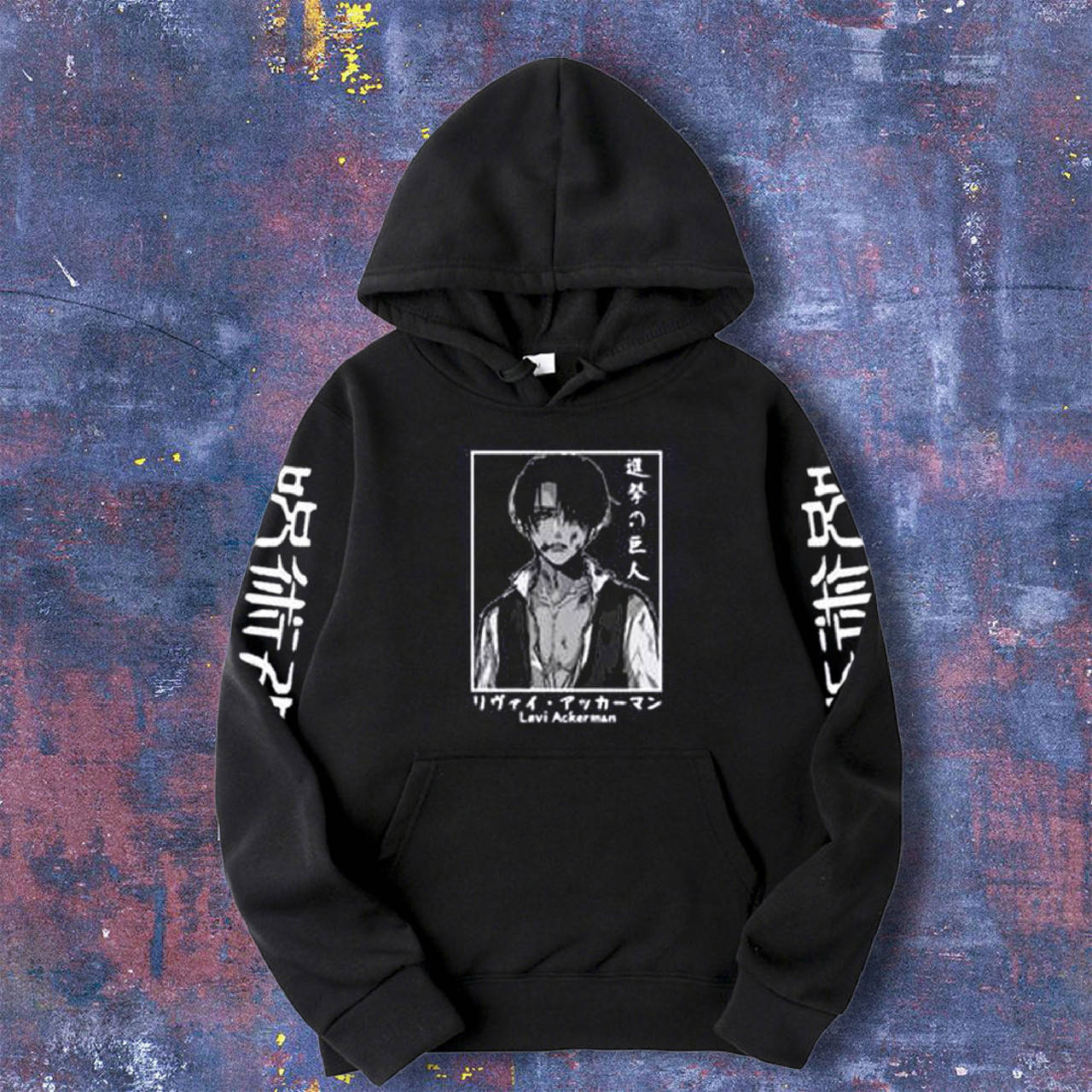 

Худи Атака на Титанов Толстовка Черная с принтом M, Черный