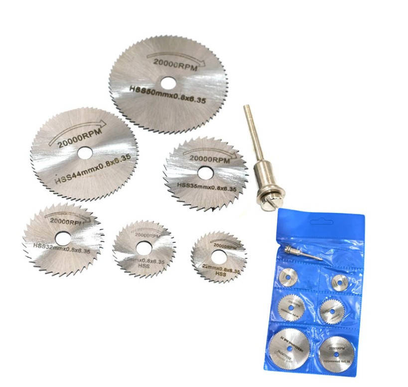 

Набор Из 6 Отрезных Кругов, Дисковых Пил Hss 22-50Мм Для Дремеля Гравера