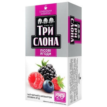 

Чай черный Лесная ягода Три Слона 20 пак. (20х1,3г)