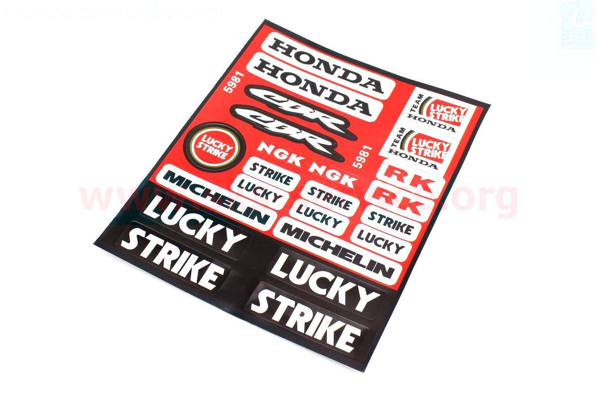 

Наклейки набор 23шт "HONDA" 5981 (22х17см) (502234)