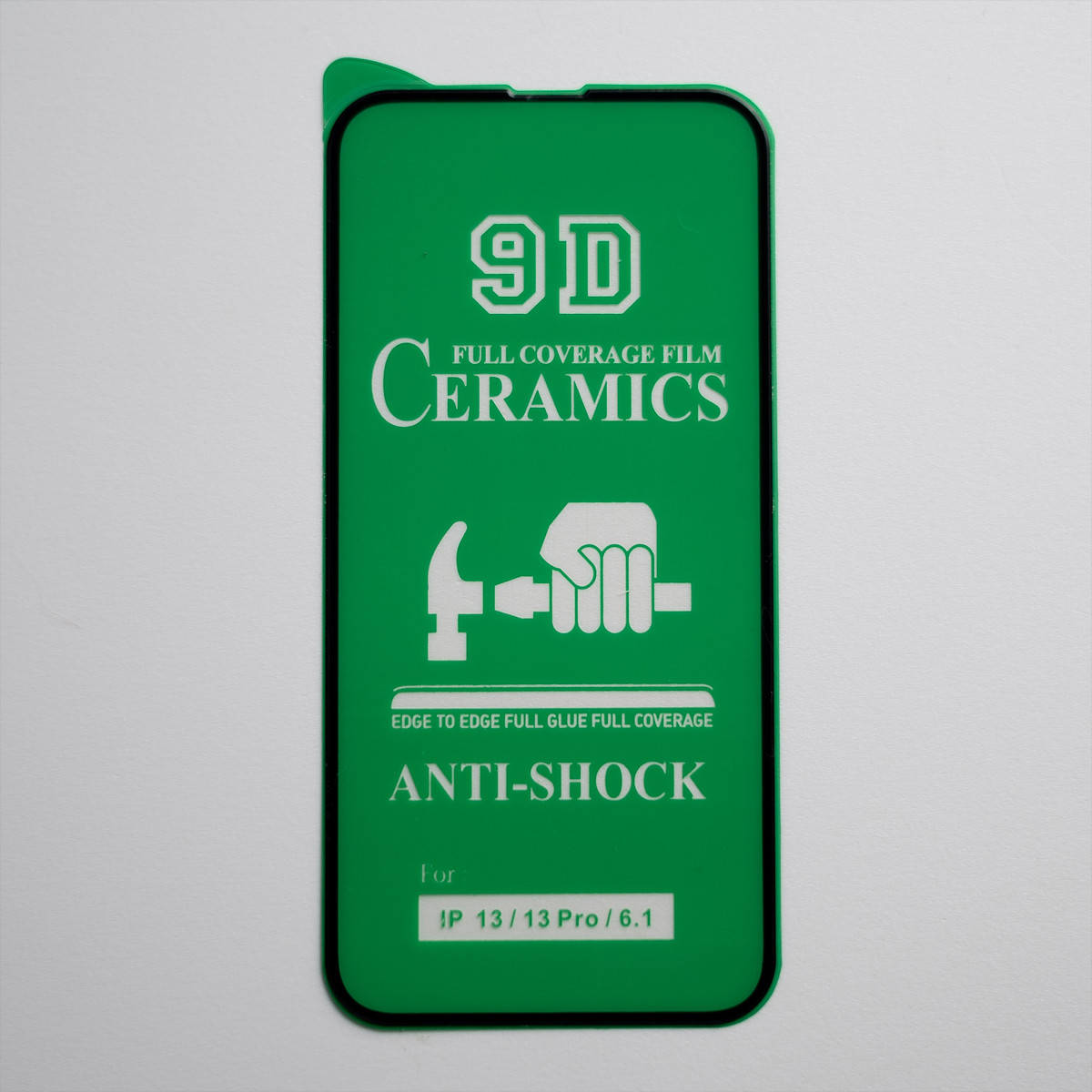 

Небьющееся защитное стекло Ceramics для iPhone 13 / iPhone 13 Pro твёрдость 9H черный