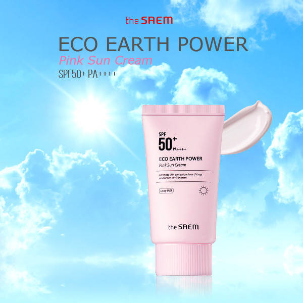 

Солнезащитный крем THE SAEM Eco Earth Power Pink Sun Cream SPF50+ PA++++