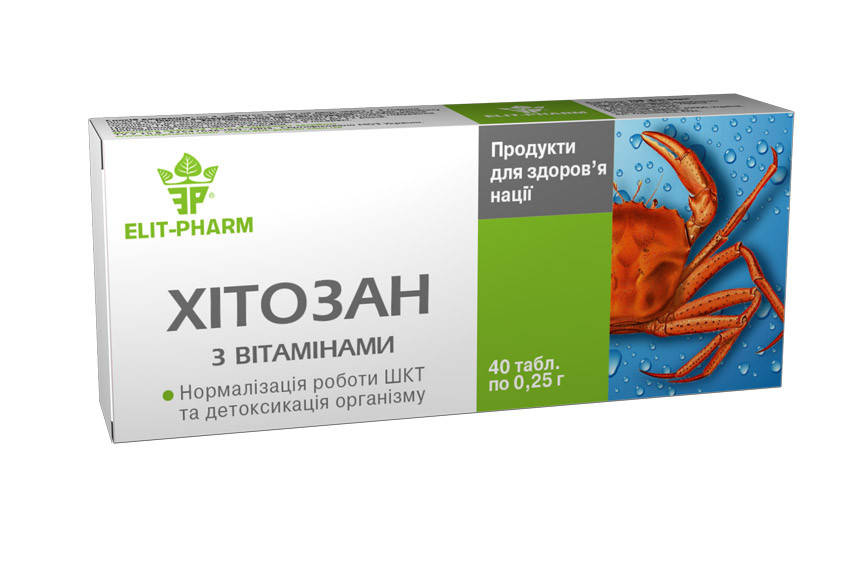 

Хитозан с витаминами (Элит-Фарм) 80 табл.