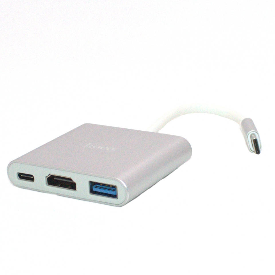 

Концентратор переходник Hub Type C to USB 3.0 HDMI для macbook Хаб адаптер Юсб Hoco HB140