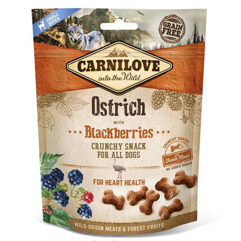 

Carnilove Dog Crunchy Snack Ласощі з м'ясом страуса і ожиною для собак 200g