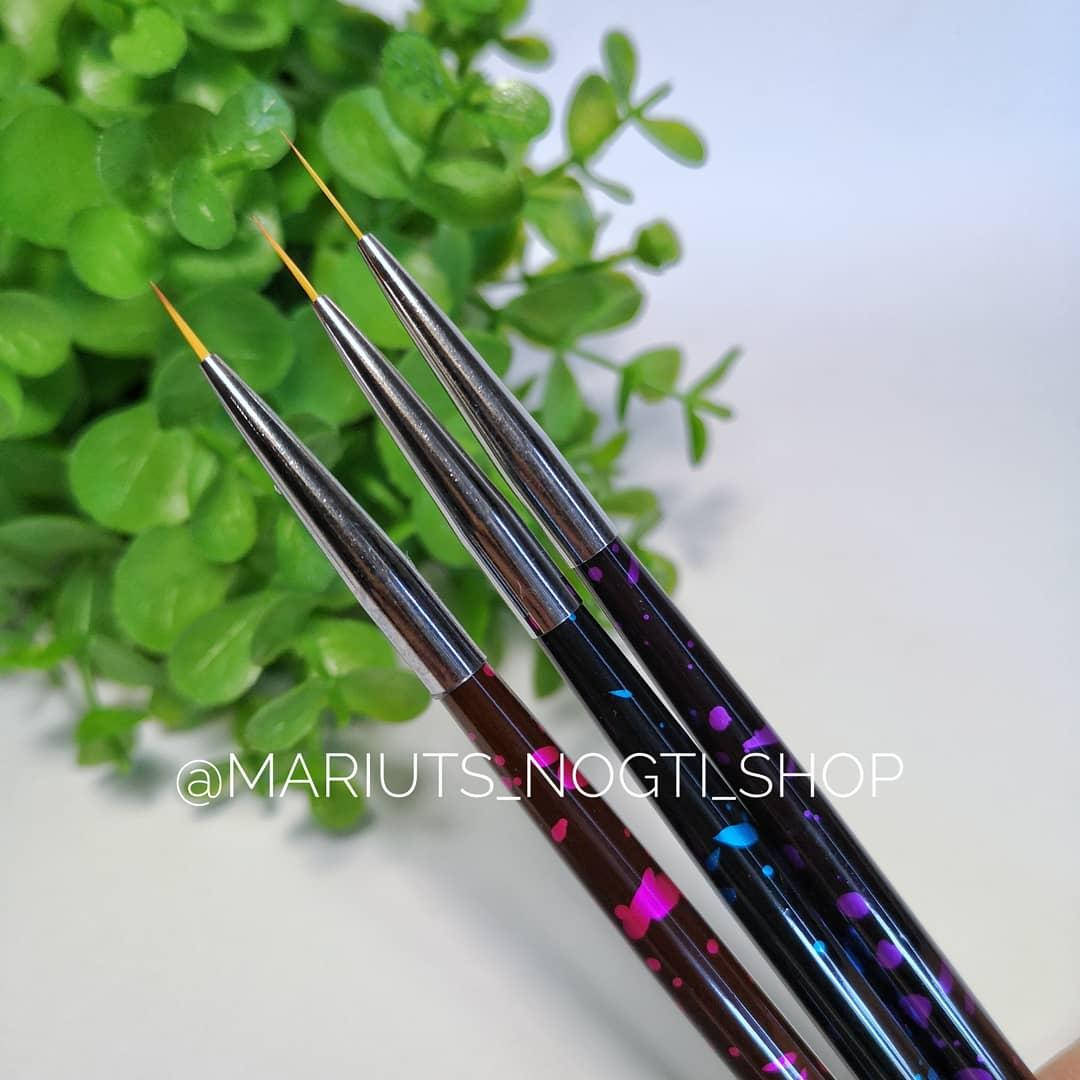 

Кисти для росписи ногтей Тонкие Длина ворса 0.7,0.9,1.1 мм Ворс натуральный