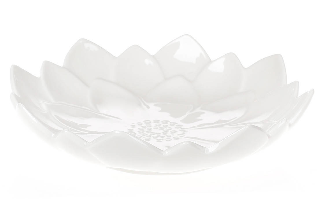 

Блюдо сервировочное фарфоровая Астра 25.5см BonaDi 988-202, Белый