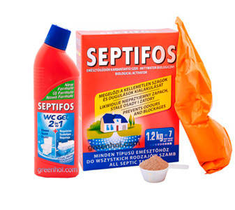 

Septifos 1,2 кг+Septifos Gel 750 ml комплект для выгребной ямы