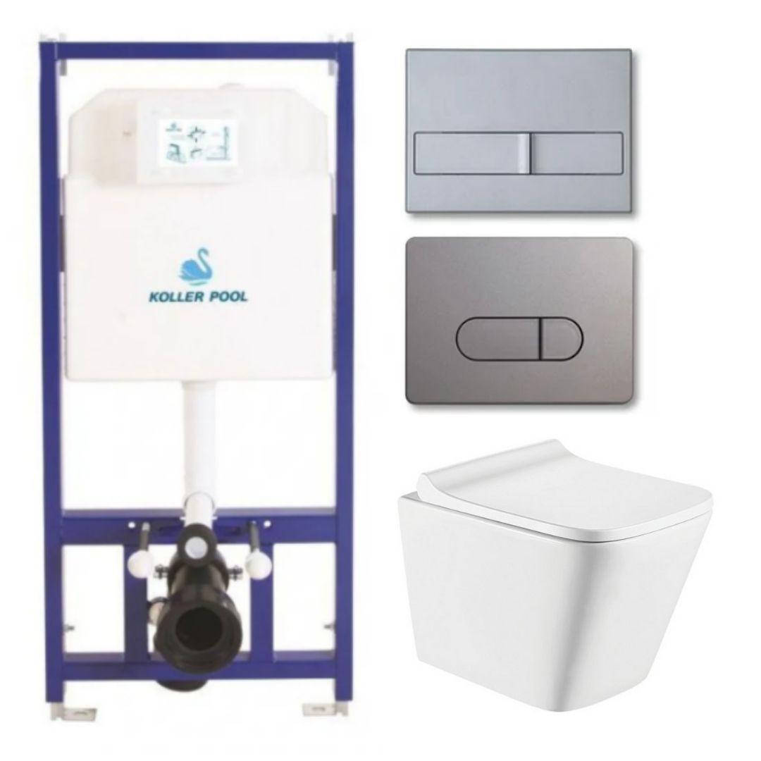 

Комплект 5в1: Инсталляция Koller pool + Унитаз подвесной Trend Rimless + хром клавиша НА ВЫБОР