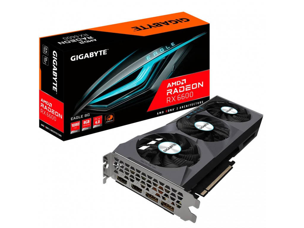 

Видеокарта GIGABYTE Radeon RX 6600 EAGLE 8G (GV-R66EAGLE-8GD)