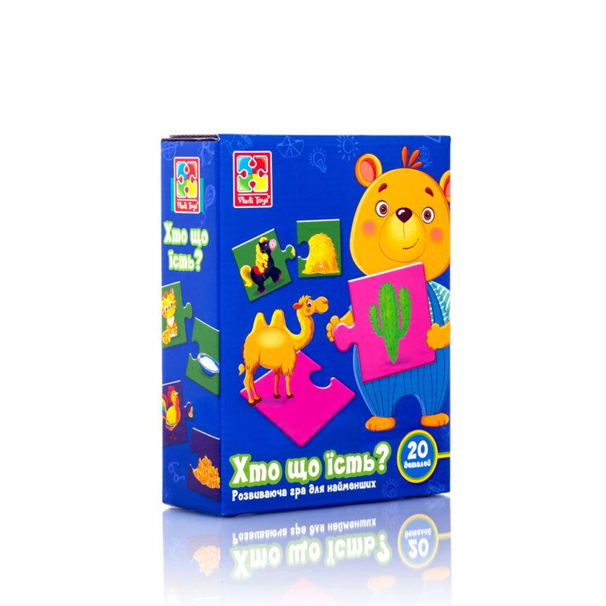 

Игра развивающая пазл "Кто что ест" VT1804-25 (укр) Vladi Toys