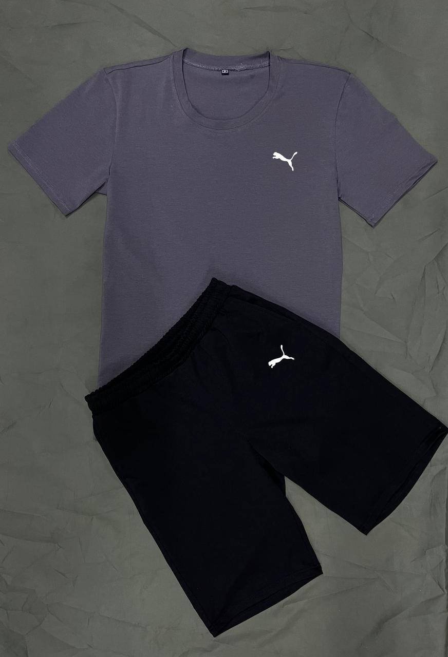 

Комплект футболка темно-серая Puma + Шорты, Темно-серый