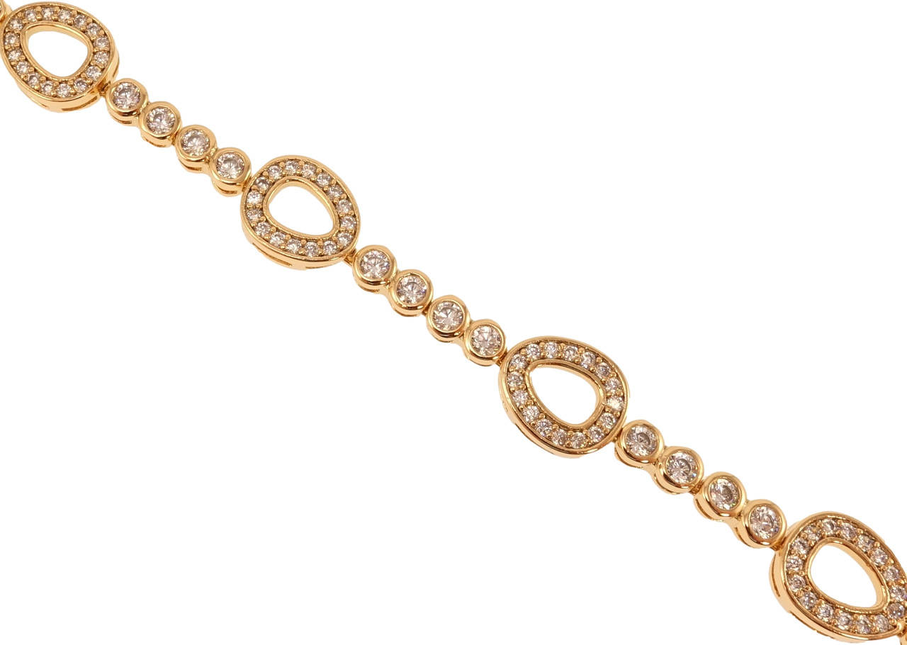 

Браслет Xuping Позолота 18K "Россыпь кристаллов" длина с доп.замком 17,19.5см х 3-9мм
