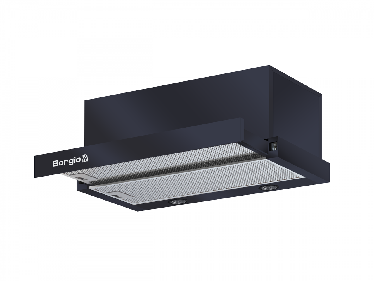 

Кухонная вытяжка BORGIO BLT(R) 1000 60 black встраиваемая телескопическая