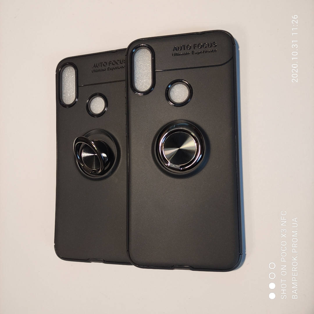 

TPU чехол Deen ColorRing с креплением под магнитный держатель для Xiaomi Redmi Note 7, Черный