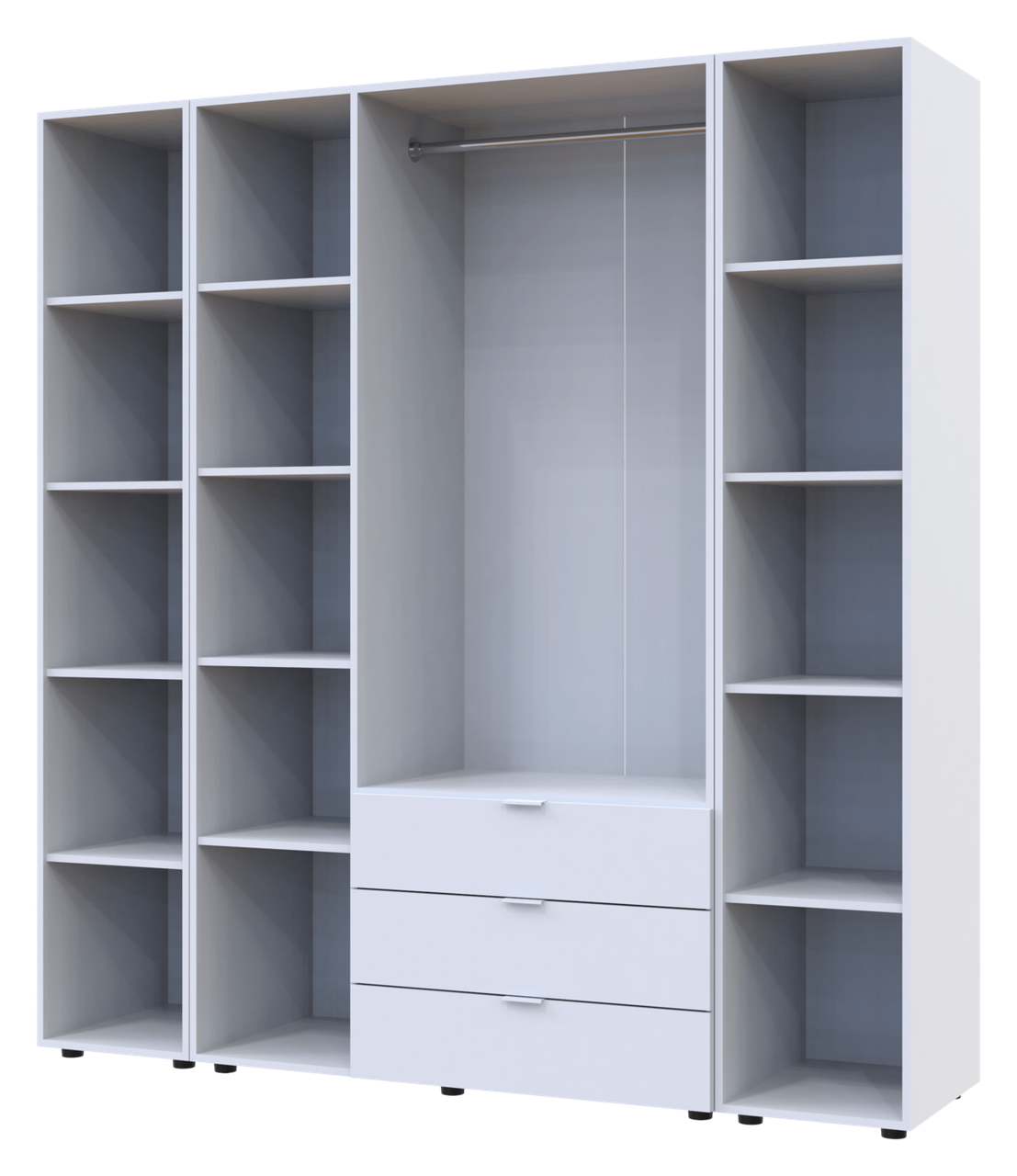 Комплект Doros Гелар з 2 Етажерками Білий 3 ДСП 192.6х49.5х203.4 (42005035) 4