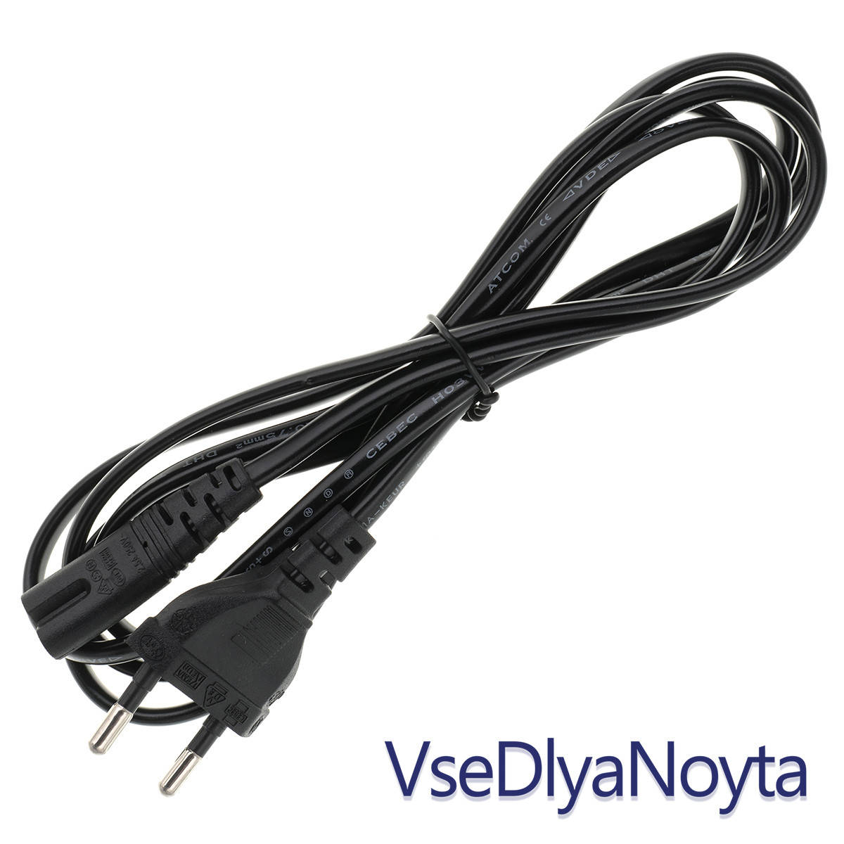 

Сетевой кабель для адаптера питания ноутбука, 2pin, 1.8m