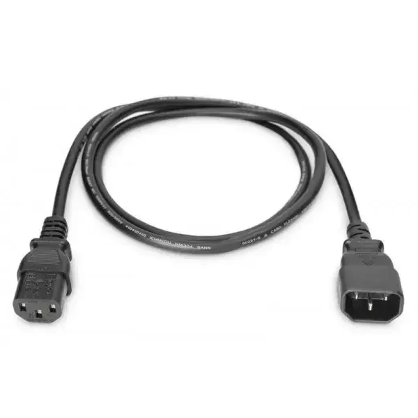 

Digitus Кабель питания C14-C13 M/F, 1.2m, 0.75qmm, black